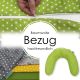 Bezug für Baby-Lagerungskissen XL Größe 115  x 17 cm. 100% Baumwolle STANDARD 100 by OEKO-TEX®. Über 50 Designs und uni Farben, mit Reißverschluss, auch mangelfest. Verschlusslösungen für Klinik, Pflege und Praxis.