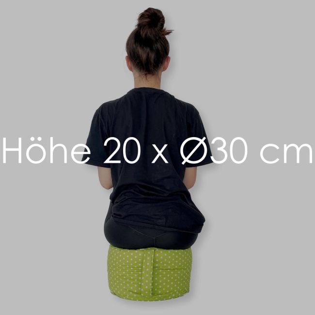 Yogakissen 20 x Ø30 cm mit Bezug Sitzkissen Fußkissen
